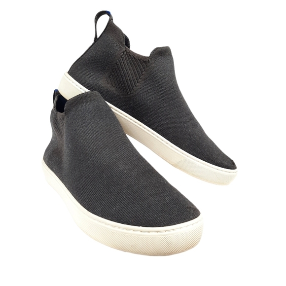 Rothy's The Chelsea Black High Top Sneakers Size 10 Women's Shoes - Picture 4 of 14